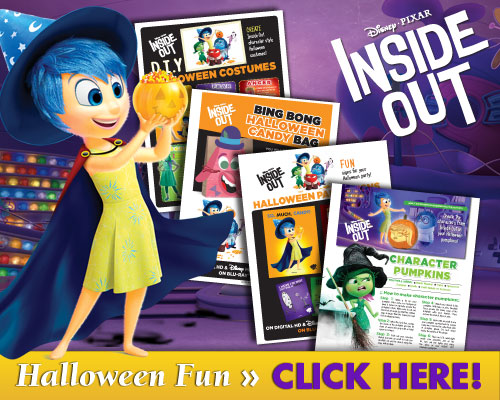 Inside Out Halloween Activity Sheets