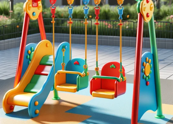 colorful swing set