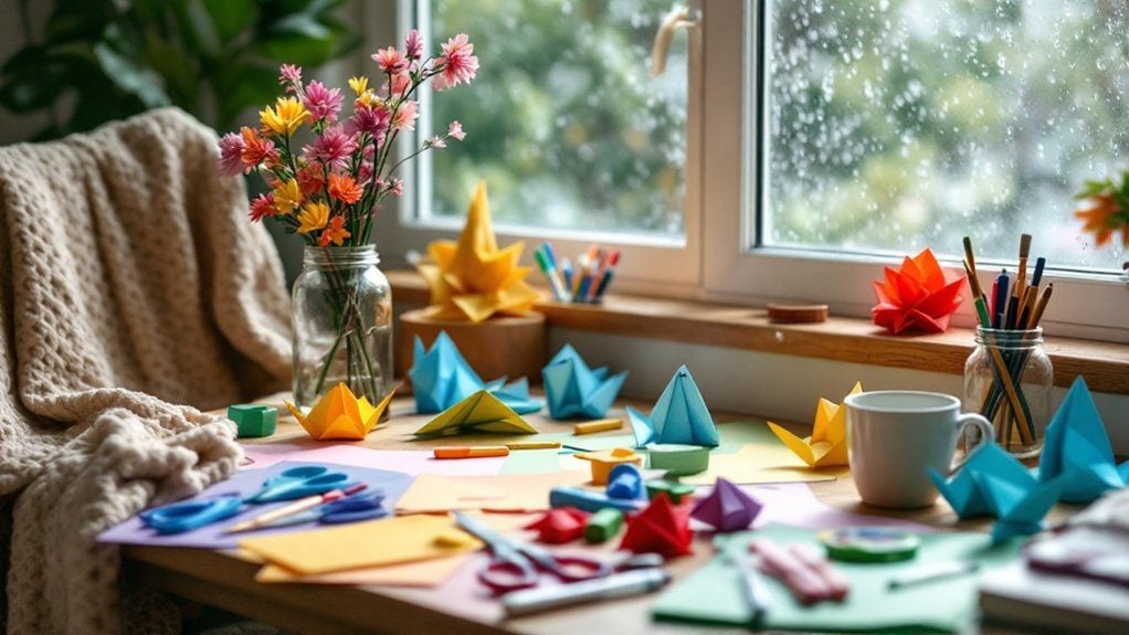 crafting indoors screens off