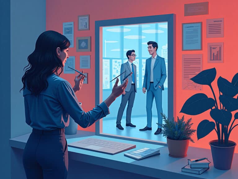 Professional women discussing business strategy in an office, reflecting confidence and collaboration.