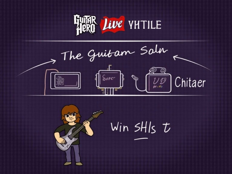 Guitar hero illustration for online streaming on My Sparkling Life website.