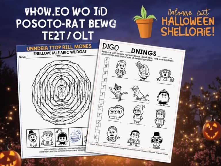 Coloring activity pages with Halloween costumes and characters for kids.