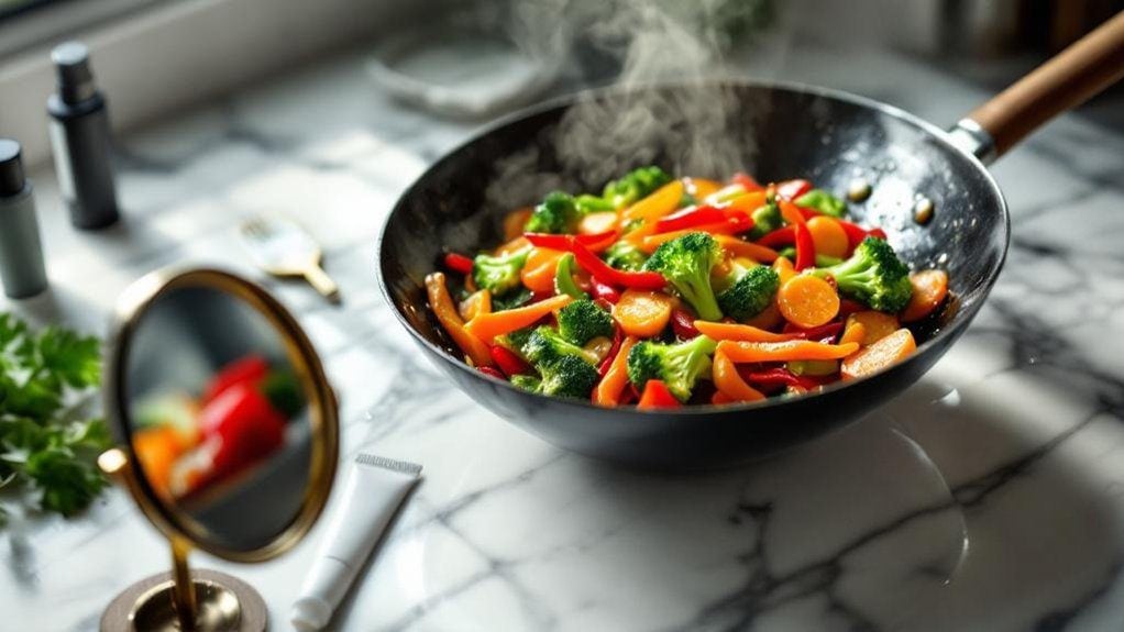 stir fry affecting skin health