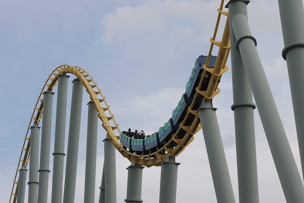 The Steel Eel roller coaster at SeaWorld San Antonio